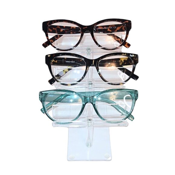 NINE WEST WOMEN'S READING GLASSES +1.50 - TORTOISE PRINT OVAL SHAPED FRAME - Picture 2 of 2